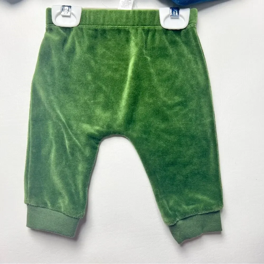 Little Me Baby Matching Velour Crewneck  Dino  Long Sleeve and Pants Set Sz 3M